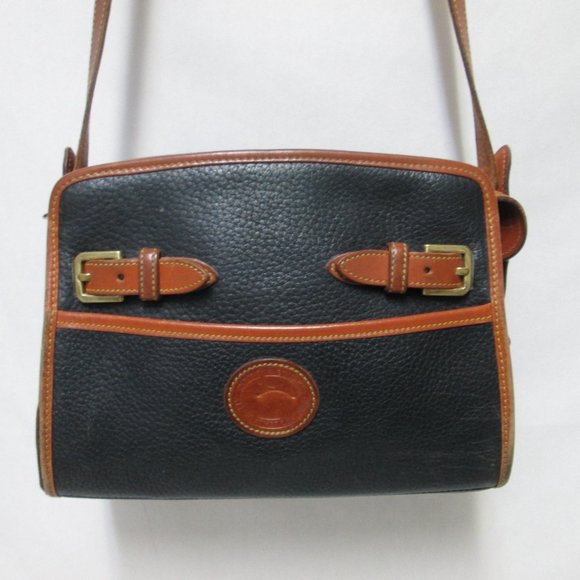 Dooney & Bourke Vintage All Weather Leather adjustable shoulder bag purse black - Picture 5 of 14